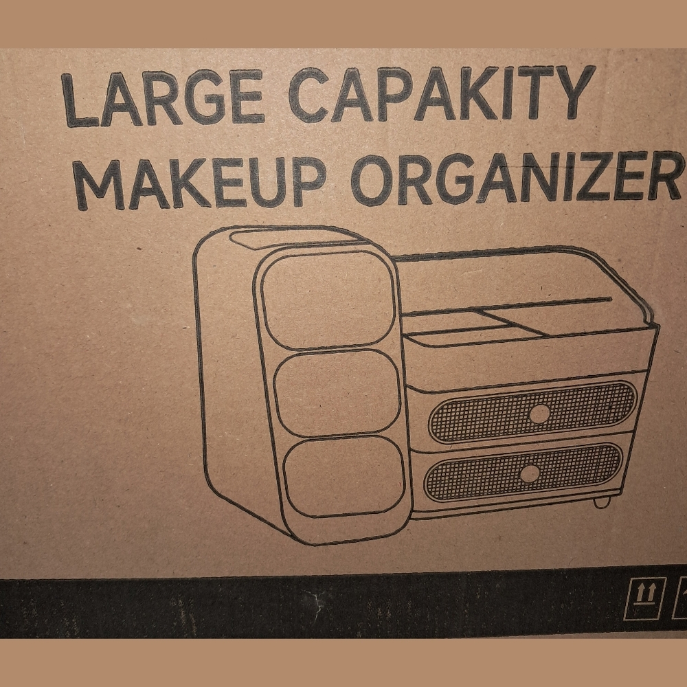 NWT Makeup Organizer With Drawers Cosmetic Display Storage In Off-White - Picture 9 of 9